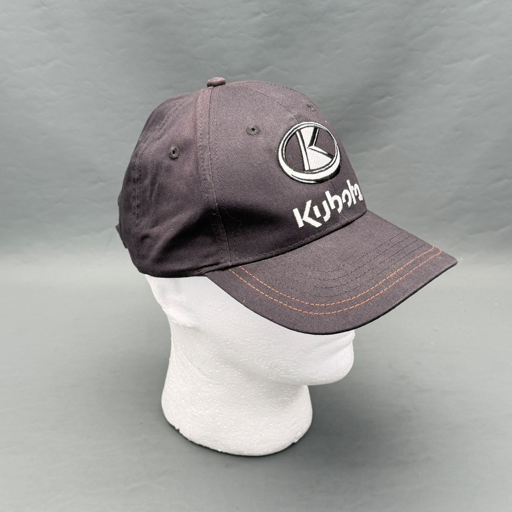 Kubota Tractor Hat Cap Adjustable Strapback Dark Gray K-Products Adult OSFA